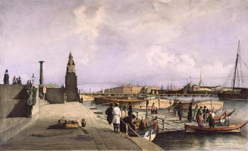 Ф. Перро. Вид Невы у спуска Академии художеств. 1841.jpg