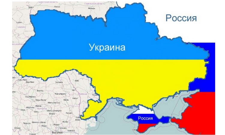 Карта границы украины и росси