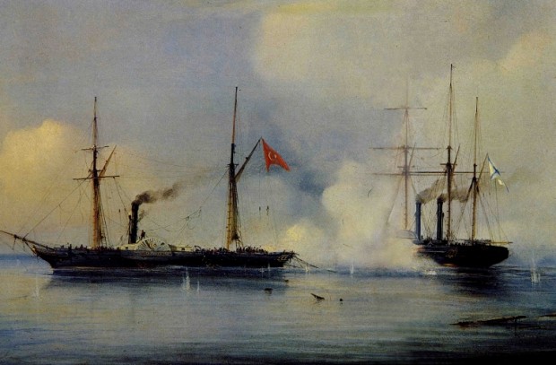 Первый в истории бой паровых кораблей закончился победой русских